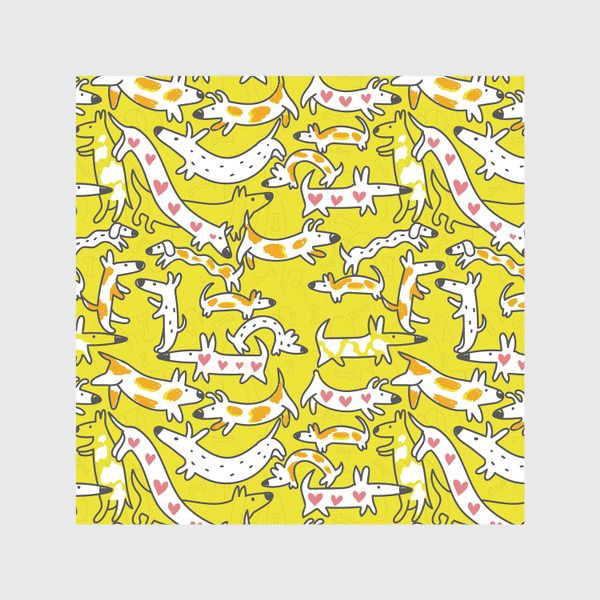 Скатерть «Собачки на желтом»