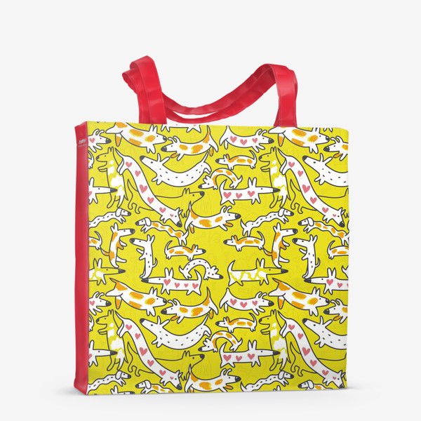 Сумка-шоппер «Собачки на желтом»