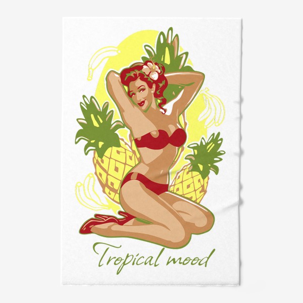 Полотенце «Тропическое настроение. Пинап девушка»