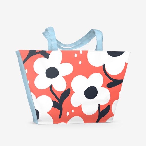 Пляжная сумка «Цветочная поляна (абстракция)»