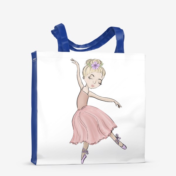 Сумка-шоппер «Принт балерина в розовом платье»