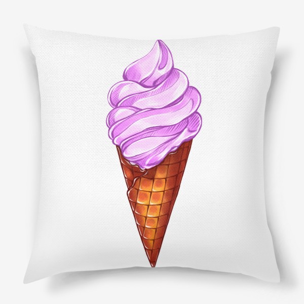 Подушка «Рожок мороженого. Лавандовое мороженое»