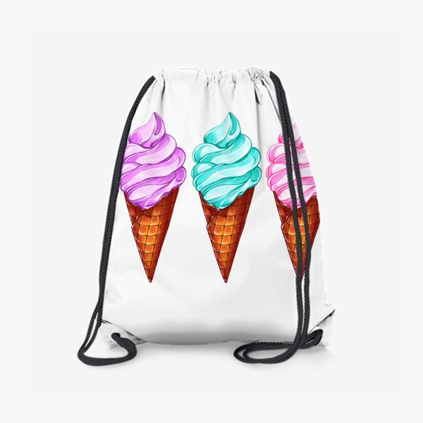 Рюкзак «Мороженое. Три мороженки. Летнее настроение»