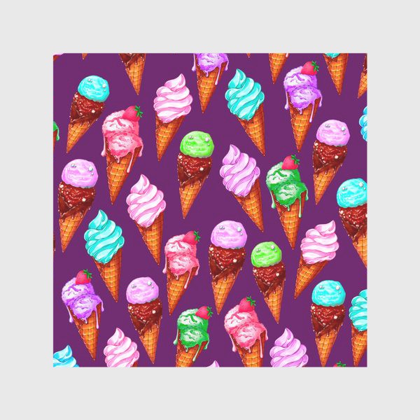 Скатерть «Мороженое на фиолетовом фоне»