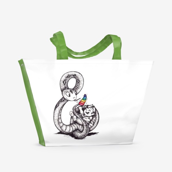 Пляжная сумка «Змея-няня»