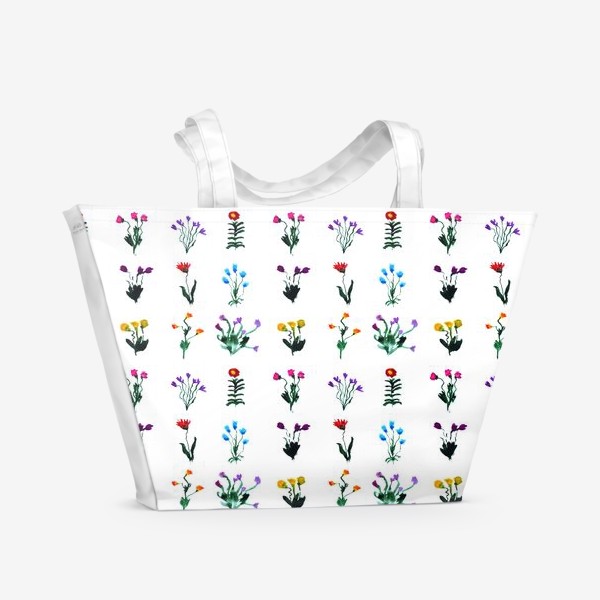 Пляжная сумка «Скандинавские цветы»