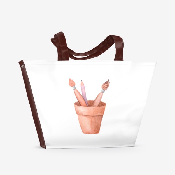 Пляжная сумка «Кисти и карандаш»