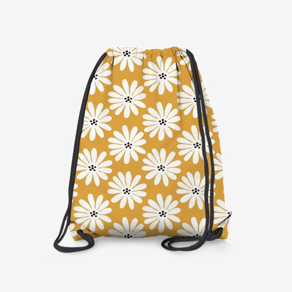 Рюкзак « Абстрактные ромашки на желтом фоне»