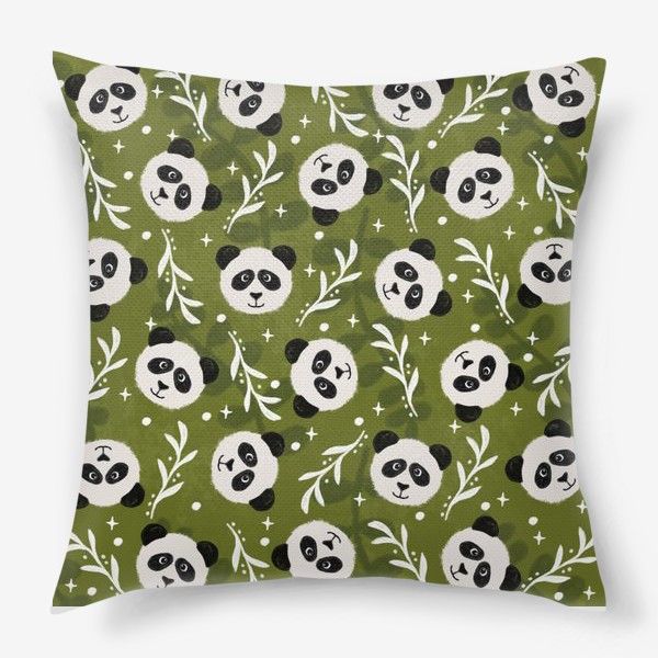 Подушка «Панда паттерн»