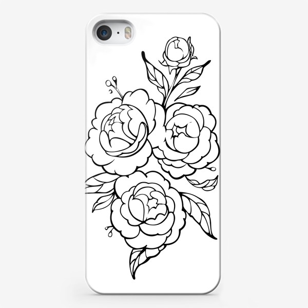 Чехол iPhone «Пионы цветы / Розы / Тату»