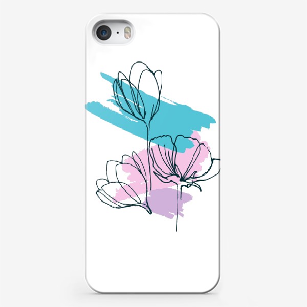 Чехол iPhone «Цветы и краски»