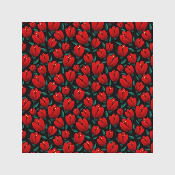 Скатерть «Красные тюльпаны»