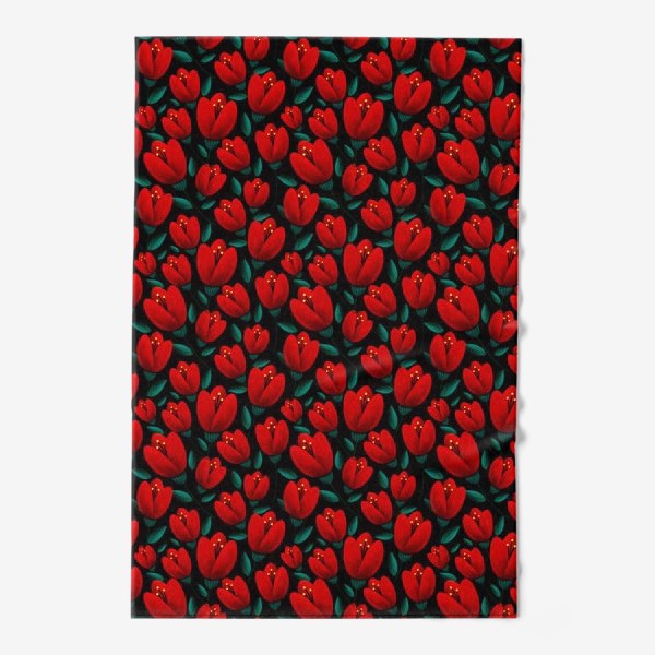 Полотенце «Красные тюльпаны»