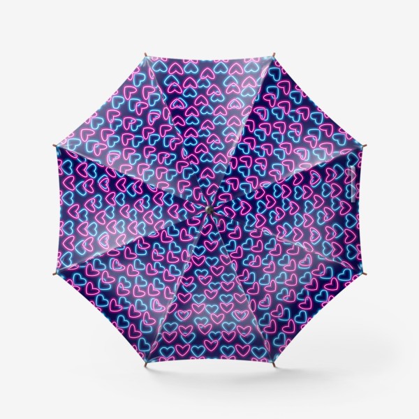 Зонт «Неоновые сердца»