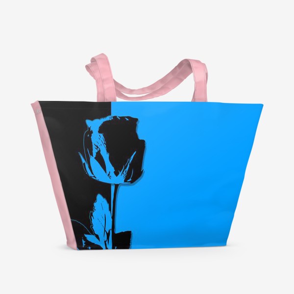 Пляжная сумка «Роза голубая»