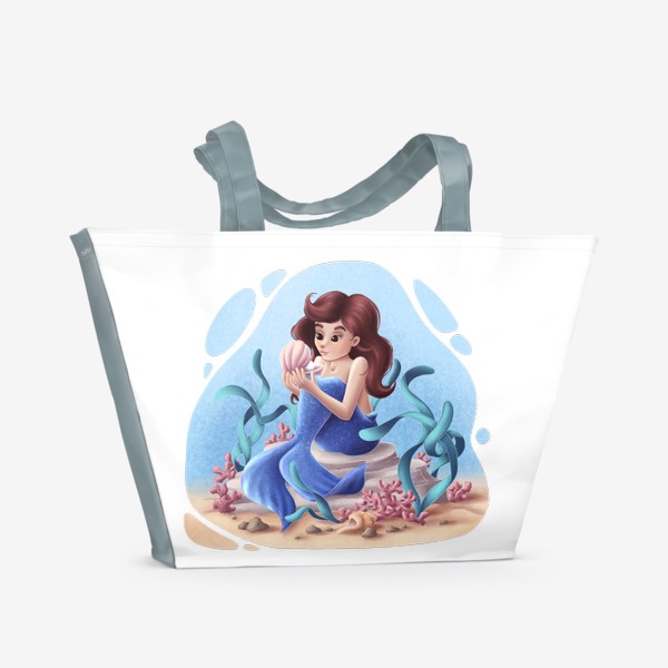 Пляжная сумка «Русалка с ракушкой»
