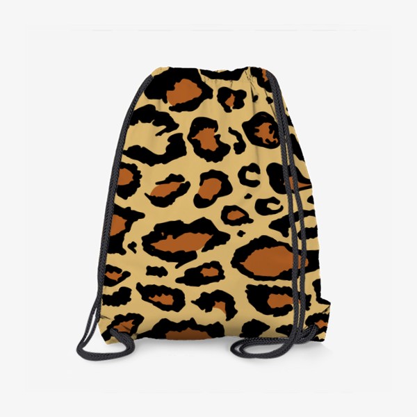 Рюкзак «леопард узор из черных неровных пятен и коричневого цвета на песочном фоне . текстура леопардовой шкуры. »