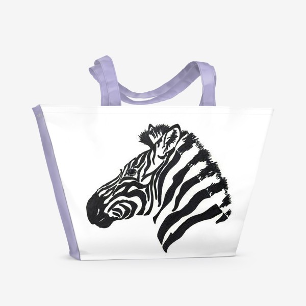 Пляжная сумка «зебра графика»
