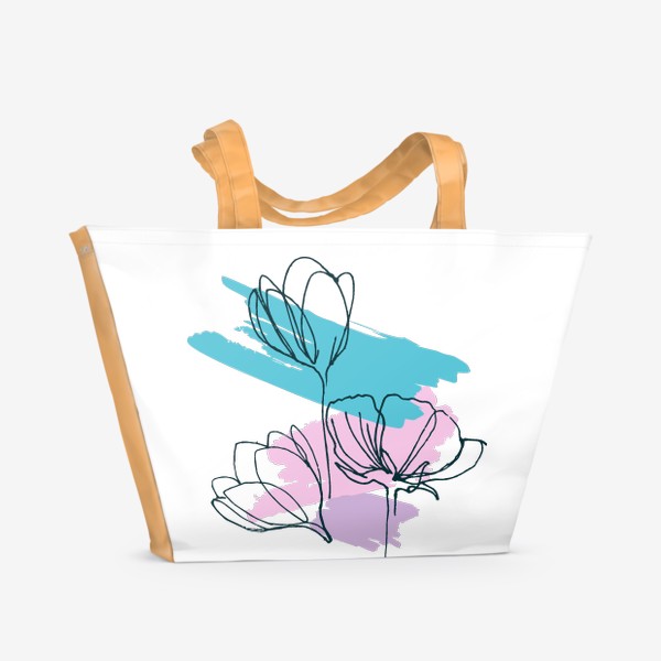 Пляжная сумка «Цветы и краски»