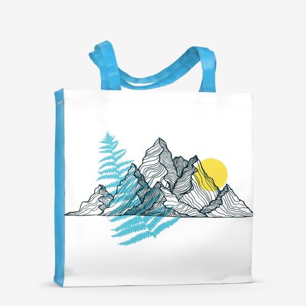 Сумка-шоппер «Горы, солнце и папоротник 2»