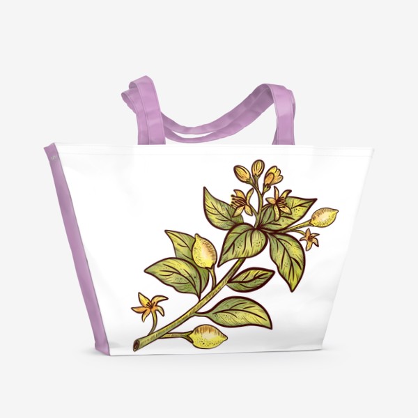 Пляжная сумка «Цветущий пион»