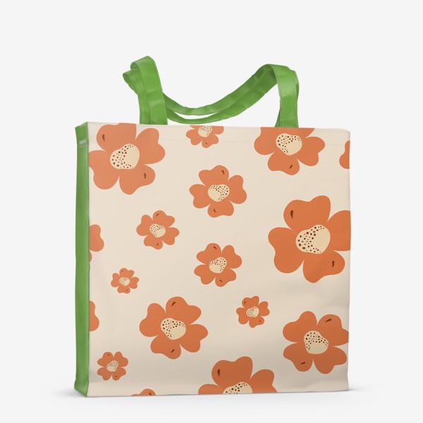 Сумка-шоппер «Милые оранжевые цветы»