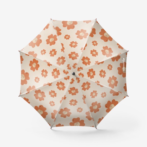 Зонт «Милые оранжевые цветы»