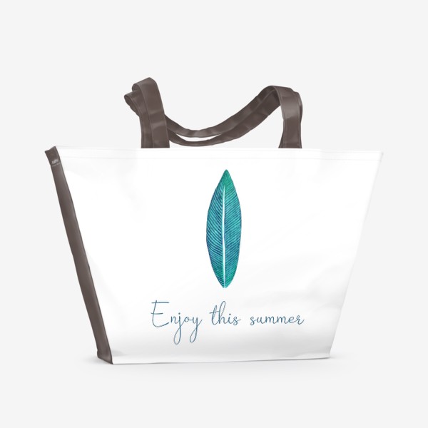 Пляжная сумка «Зеленый лист»