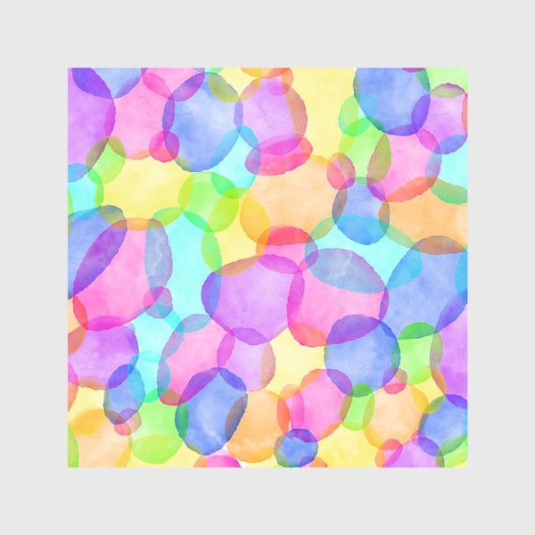 Скатерть «Радужные акварельные пузыри »