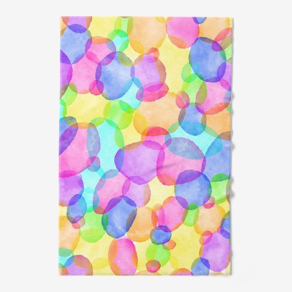 Полотенце «Радужные акварельные пузыри »