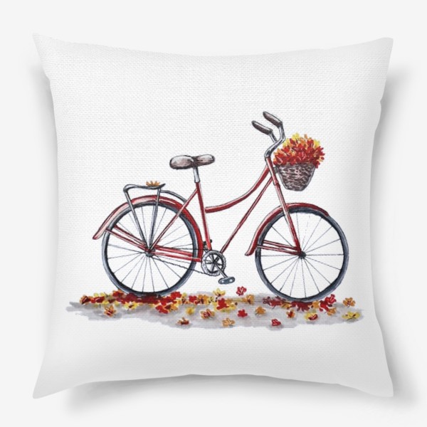 Подушка «Осенний велосипед»