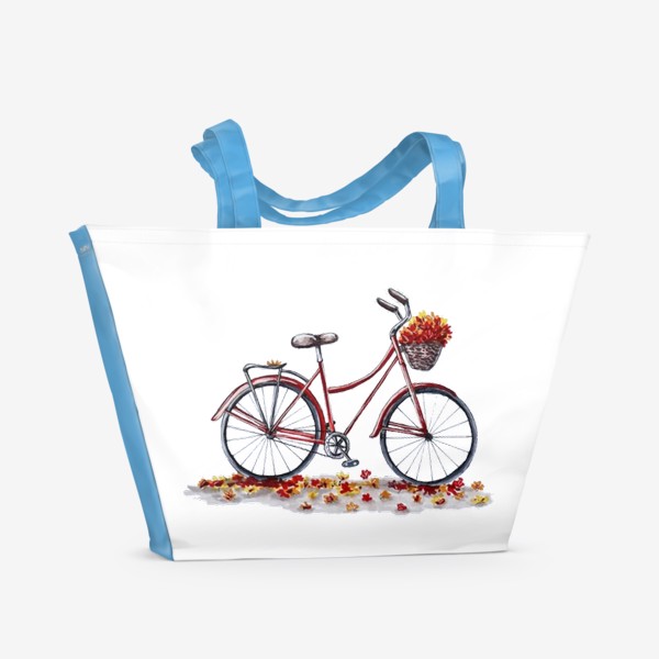 Пляжная сумка «Осенний велосипед»
