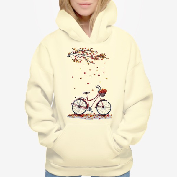 Худи «Осенний велосипед под деревом»