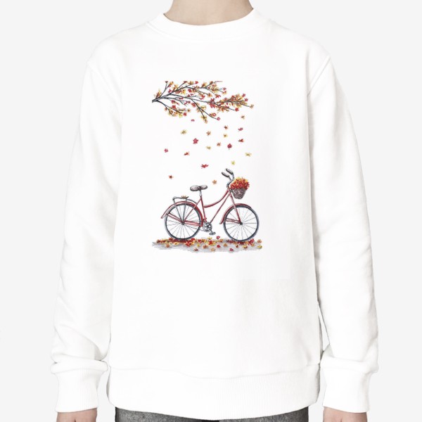 Свитшот «Осенний велосипед под деревом»