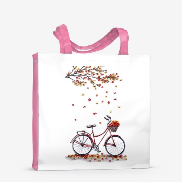 Сумка-шоппер «Осенний велосипед под деревом»