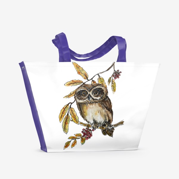 Пляжная сумка «Осенняя совушка»