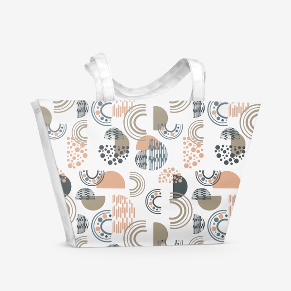 Пляжная сумка «Современный абстрактный бесшовный паттерн с геометрическими фигурами.»