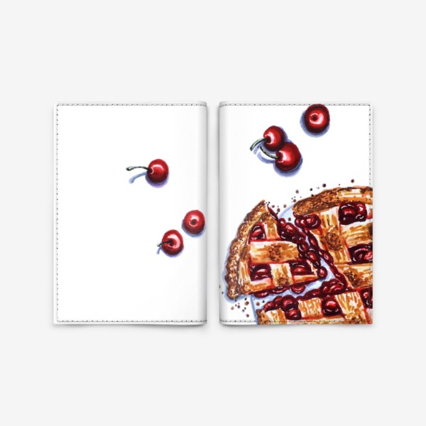 Обложка для паспорта «Вишневый пирог»
