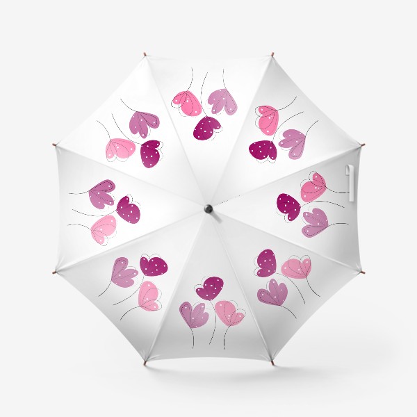 Зонт «Нежные абстрактные цветы. Розовые цветочки.»