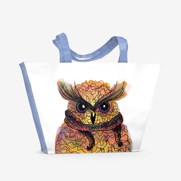 Пляжная сумка «Сова - милые животные»