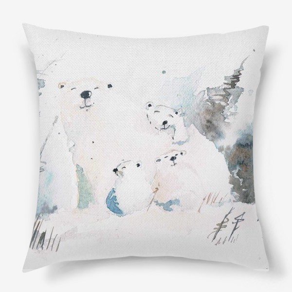 Подушка «Белые медведи»