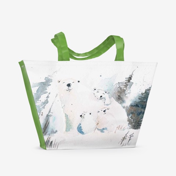 Пляжная сумка «Белые медведи»