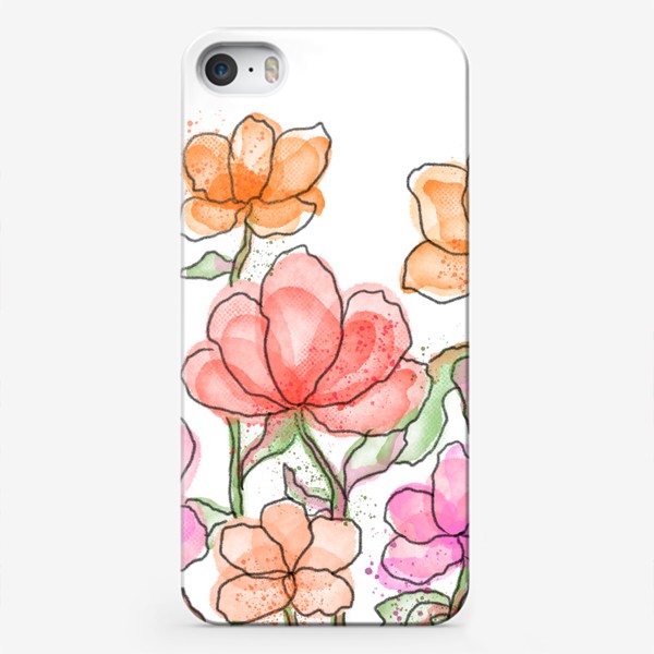 Чехол iPhone «Акварельные цветы»