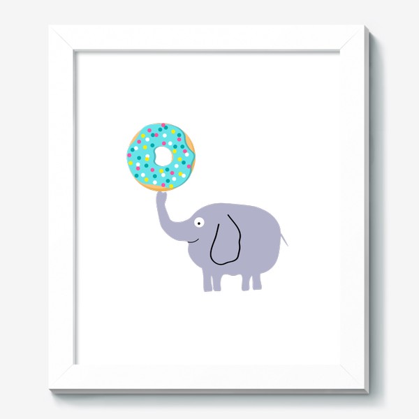 Картина «Слон и пончик»