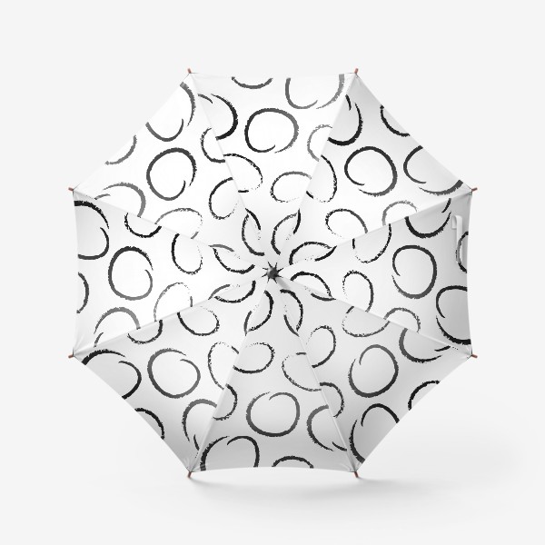Зонт «Черные круги. Паттерн бесшовный с черными кругами.»