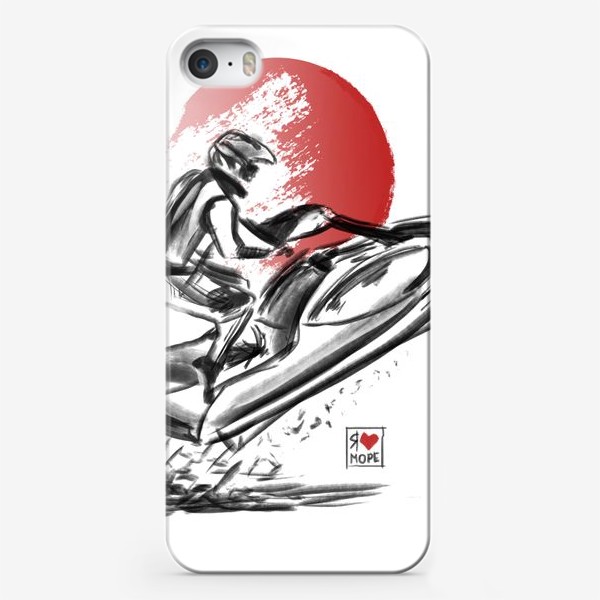Чехол iPhone «Море. Лето. Гидроцикл. Суми-э.»