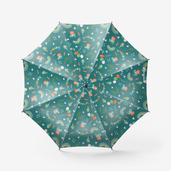 Зонт «Яркий праздничный принт»