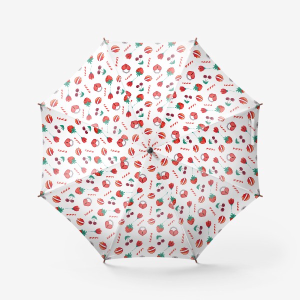 Зонт «Сладости, фрукты, цветочки и любовные элементы »