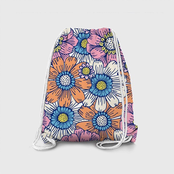 Рюкзак «Цветочный хиппи паттерн»