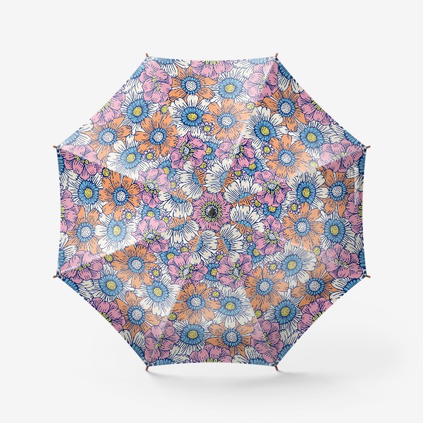 Зонт «Цветочный хиппи паттерн»